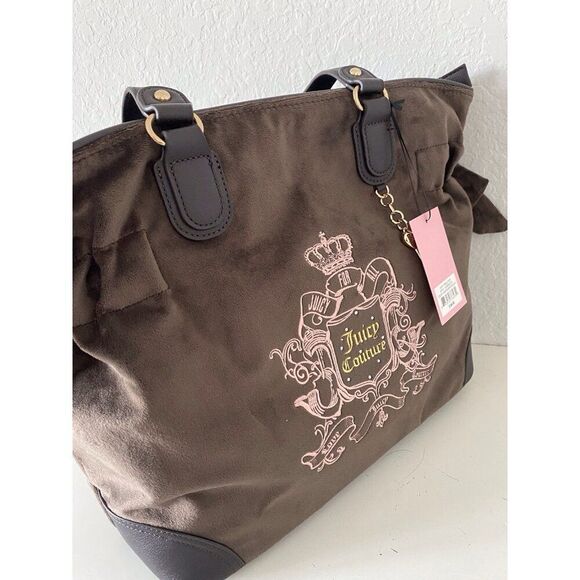 Juicy Couture Juicy For All Tote Brown Chocolate Pink Purse Bag Viral NEW - Picture 13 of 16
